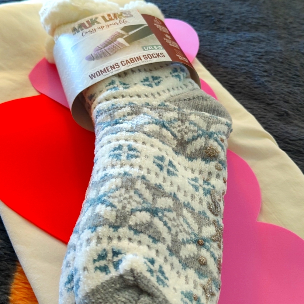 Muk LuksvCabin Socks.  L/XL  SALE 1 Pair